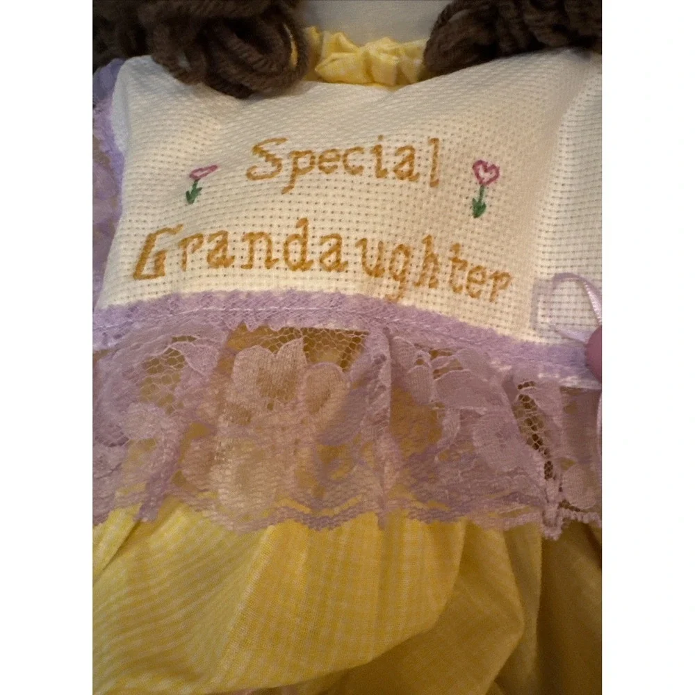 Handmade Cloth Rag Doll Special Granddaughter Unique Embroidered Bib 2009 24